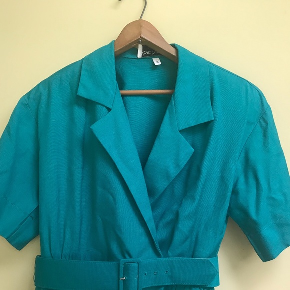 Vintage Albert Nipon Double Breasted Button Dress - Picture 4 of 11